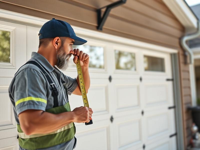 Garage Door Lebanon expert technician measuring for new installation